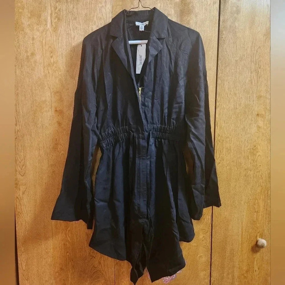 Terea By Andrea Pitter Jacket Long Black Duster Coat - Picture 1 of 7